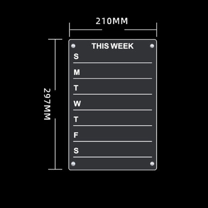 Customizable Magnetic Acrylic Message Board for Fridge Personalized Dry-Erase Board with Marker & Eraser