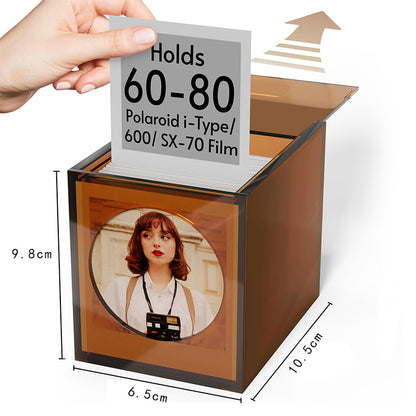 Customizable Polaroid Photo Storage Box Personalized Acrylic Photo Organizer & Keepsake Display
