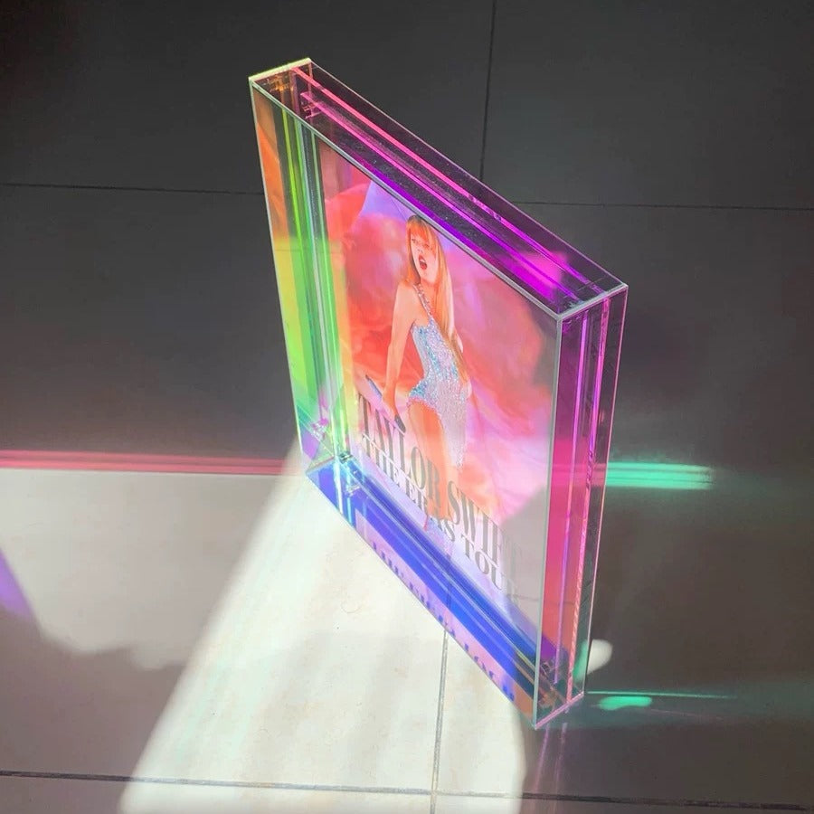 Customizable Wall-Mounted Acrylic Frame Floating Poster and Photo Display Frame with Hollow Design