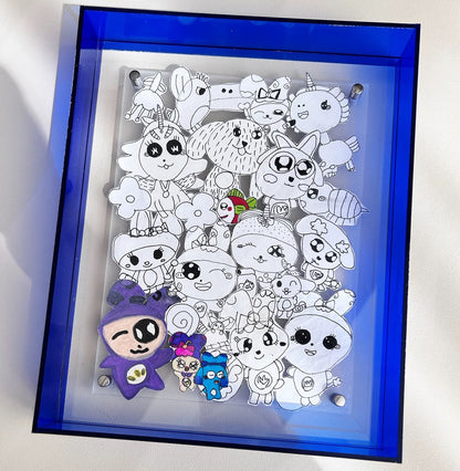 Customizable Wall-Mounted Acrylic Frame Floating Poster and Photo Display Frame with Hollow Design