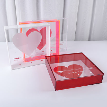 Acrylic Wedding Favor Box, Minimalist Romantic Packaging for Gifts