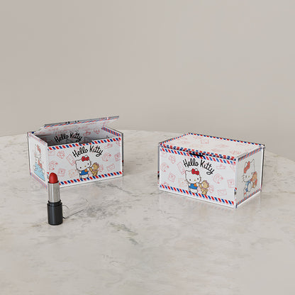 Anime Acrylic Puzzle Storage Box with Flip Lid, Detachable Desktop Organizer, Decorative Display Case, Multi-Purpose Storage for Desk or Vanity