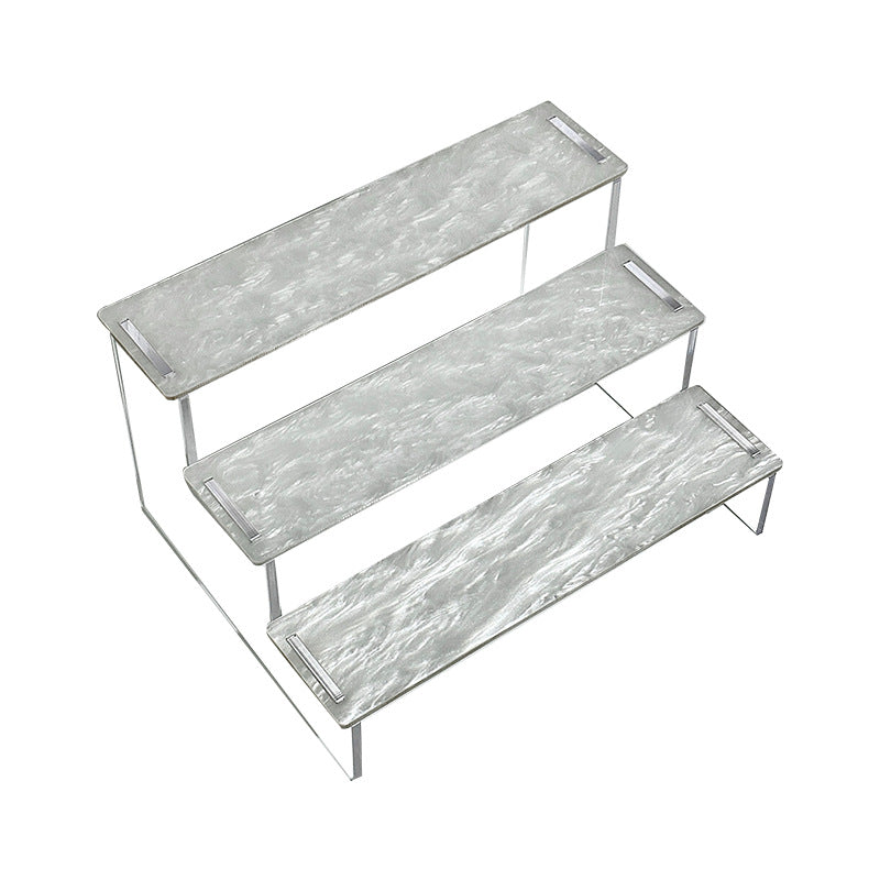 Customizable Tiered Acrylic Desktop Organizer Personalized Storage Shelf for Office & Home Multi-Tier Clear Display Rack