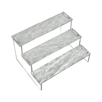 Customizable Tiered Acrylic Desktop Organizer Personalized Storage Shelf for Office & Home Multi-Tier Clear Display Rack