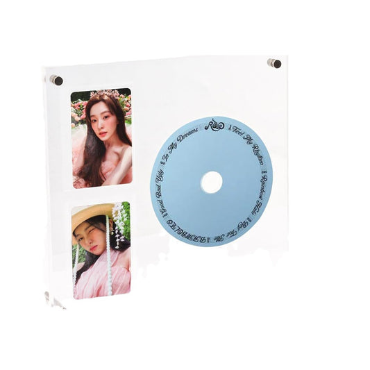 Customizable Acrylic CD & Vinyl Record Display Stand Kpop Album Organizer with Photocard Storage for Collectors
