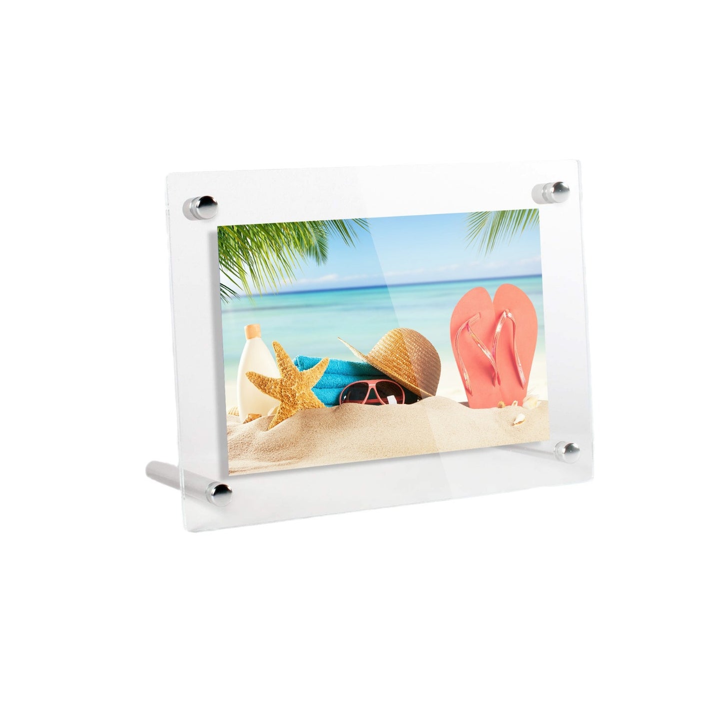 Customizable Magnetic Acrylic Photo Frame Personalized Clear Acrylic Picture Display Modern Magnetic Floating Frame