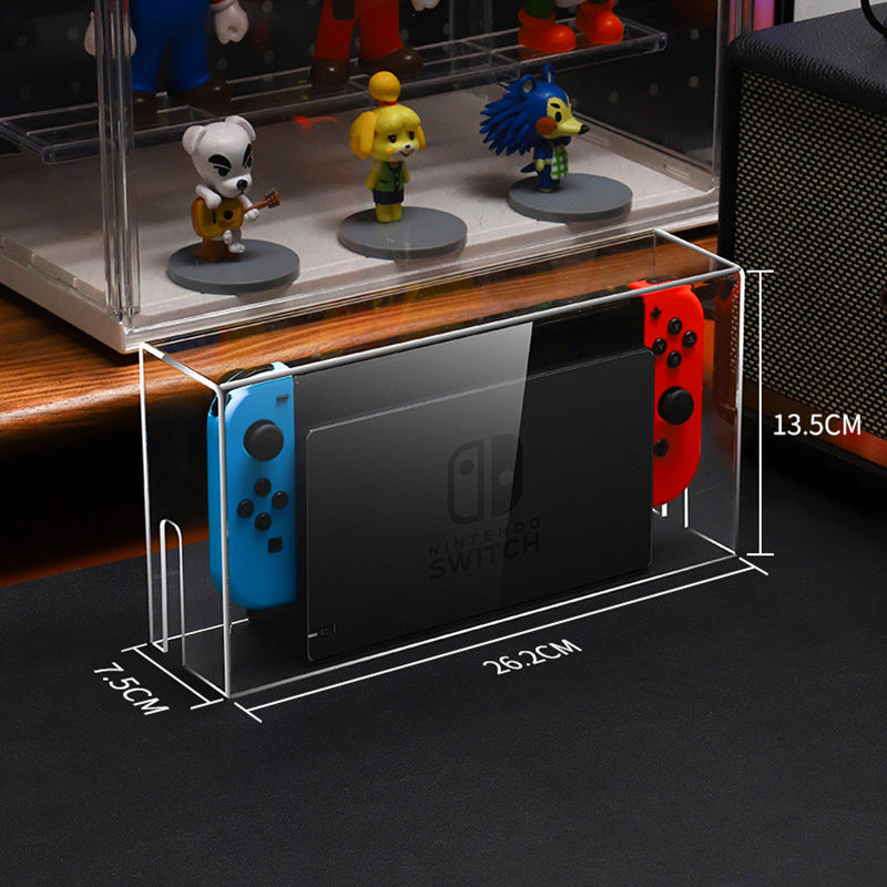 Custom Transparent Acrylic Display Case with LED Lighting – Dustproof Cover for Nintendo Switch