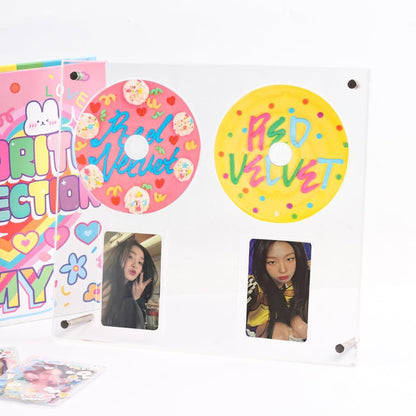 Customizable Acrylic CD & Vinyl Record Display Stand Kpop Album Organizer with Photocard Storage for Collectors