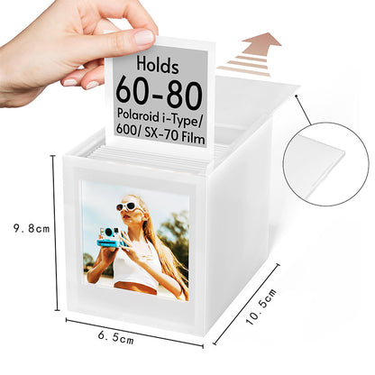 Customizable Polaroid Photo Storage Box Personalized Acrylic Photo Organizer & Keepsake Display