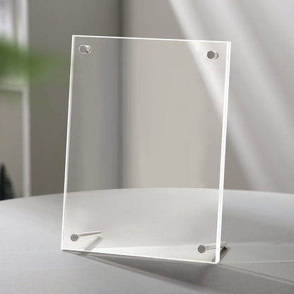 Customizable Magnetic Acrylic Photo Frame Personalized Clear Acrylic Picture Display Modern Magnetic Floating Frame