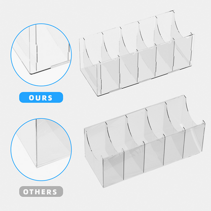 Acrylic Belt Organizer Belt Container Storage Holder 7 Compartments Wardrobe