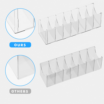 Acrylic Belt Organizer Belt Container Storage Holder 7 Compartments Wardrobe