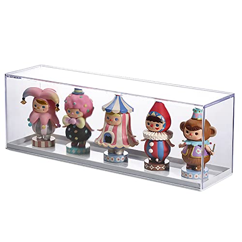 Clear Acrylic Display Case for Mini Desktop Storage Cabinet Organizer for Doll Toy Collectibles, Action Figures, Mini Figurines Dustproof Protection