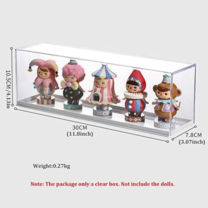 Clear Acrylic Display Case for Mini Desktop Storage Cabinet Organizer for Doll Toy Collectibles, Action Figures, Mini Figurines Dustproof Protection