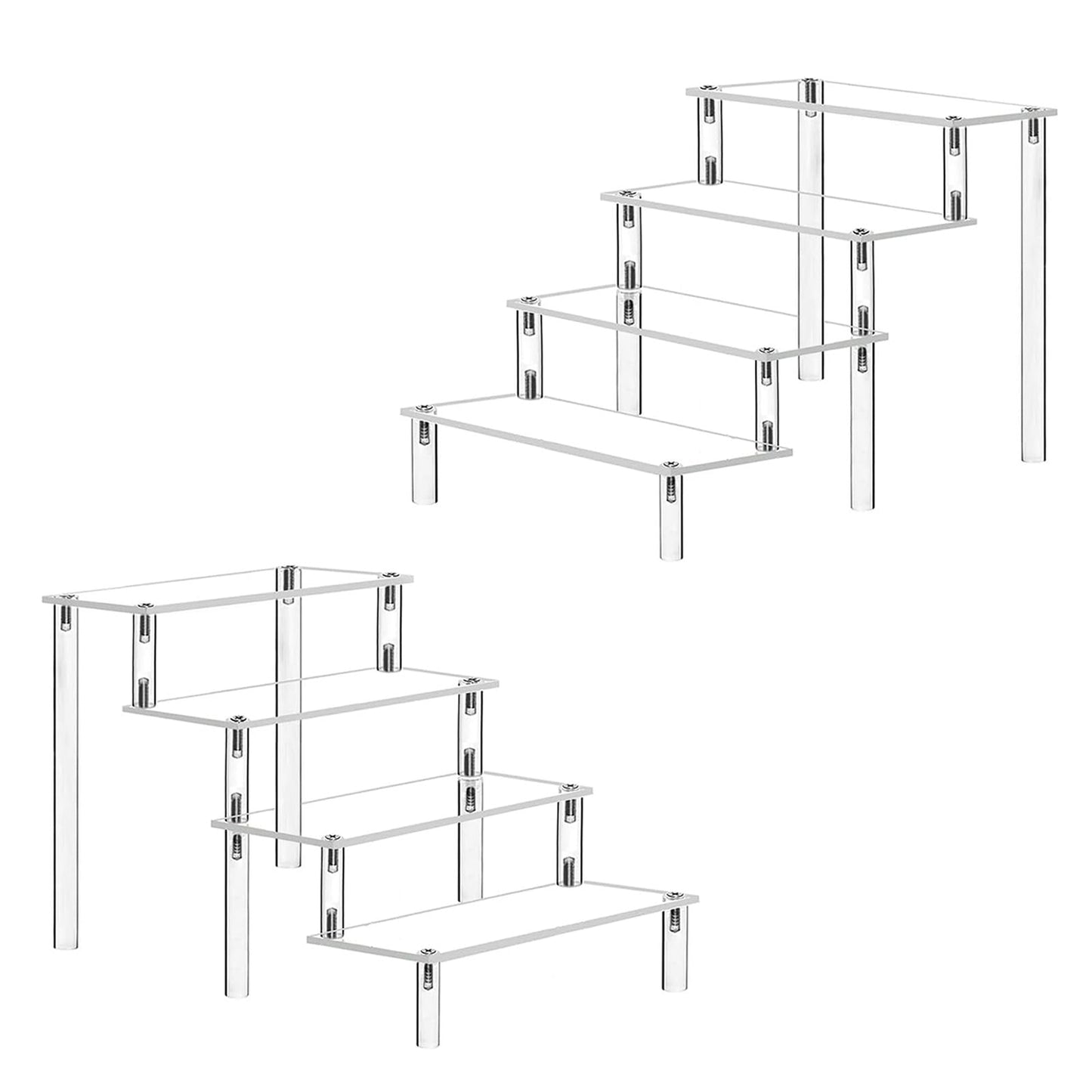 Display Stand Acrylic Riser,Perfume Organizer Clear Display Riser for Cupcake Dessert POP Figures Toy Tier Small Food Stand Risers for Display Makeup Step Cologne Skincare Lotion Cosmetics Fragrance
