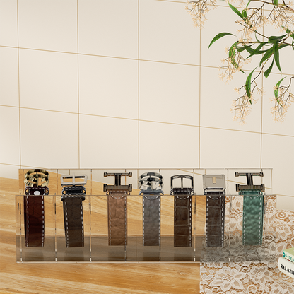 Acrylic Belt Organizer Belt Container Storage Holder 7 Compartments Wardrobe