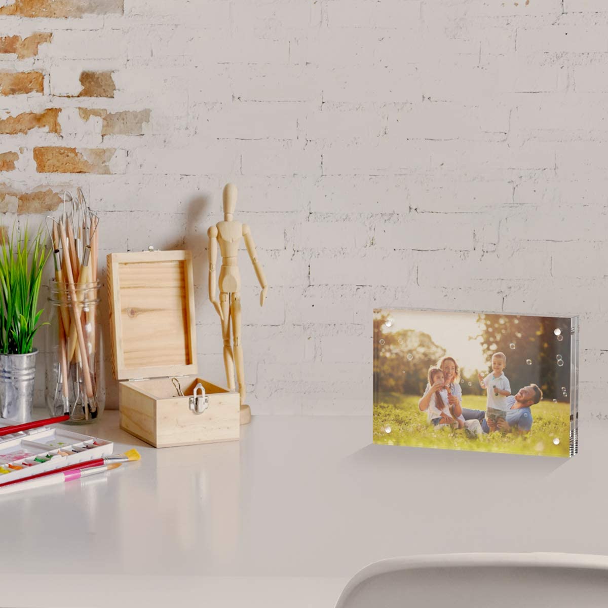 Acrylic Picture Frames Acrylic Photo Frame Magnetic Desktop Display Double Sided Acrylic Frame Freestanding Floating Frames