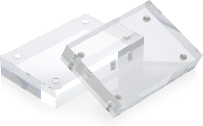 2 Pack Acrylic Picture Frames 2x3, Mini Wallet Size for Photos, Tabletop, Desktop