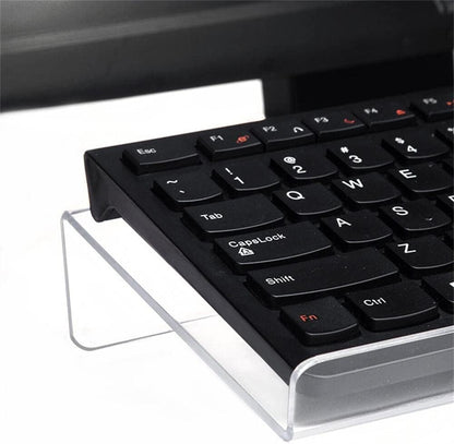 2 Pack Tilted Computer Keyboard Stand, Clear Acrylic Keyboard Tray Holder for Easy Ergonomic Typing, Keyboard Riser for Office Desktop, Home, School