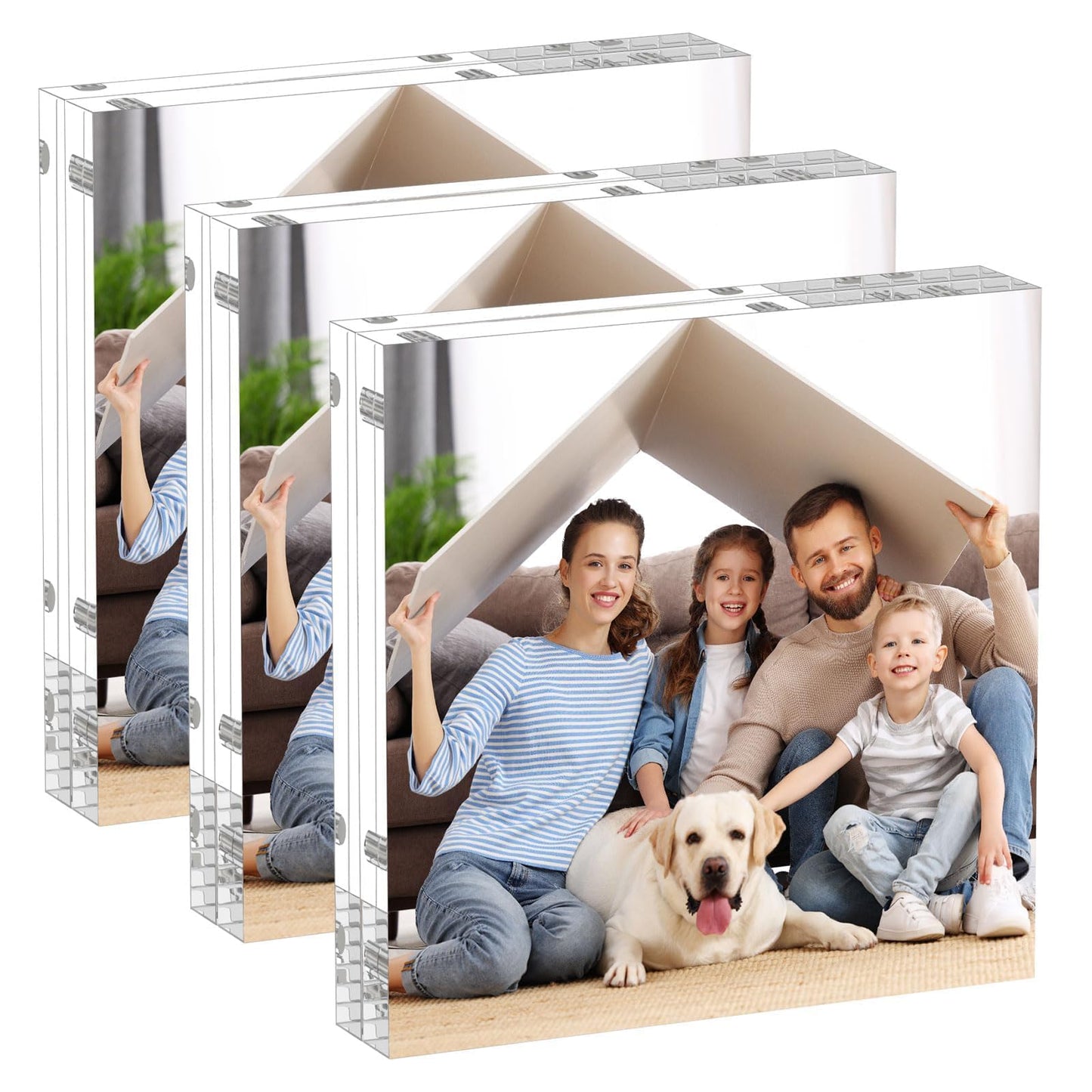 Acrylic Picture Frames Acrylic Photo Frame Magnetic Desktop Display Double Sided Acrylic Frame Freestanding Floating Frames