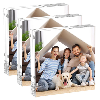 Acrylic Picture Frames Acrylic Photo Frame Magnetic Desktop Display Double Sided Acrylic Frame Freestanding Floating Frames