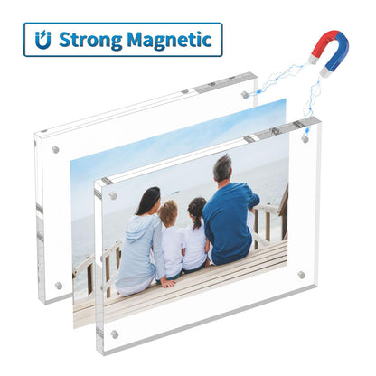 Acrylic Picture Frames Acrylic Photo Frame Magnetic Desktop Display Double Sided Acrylic Frame Freestanding Floating Frames