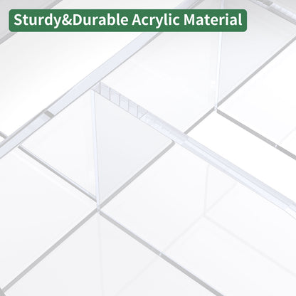 Expandable Kitchen Drawer Organizer for Flatware and Utensils,Clear Acrylic Adjustable Silverware Tray for Drawer,Office,Bathroom Supplies-9 Compartments