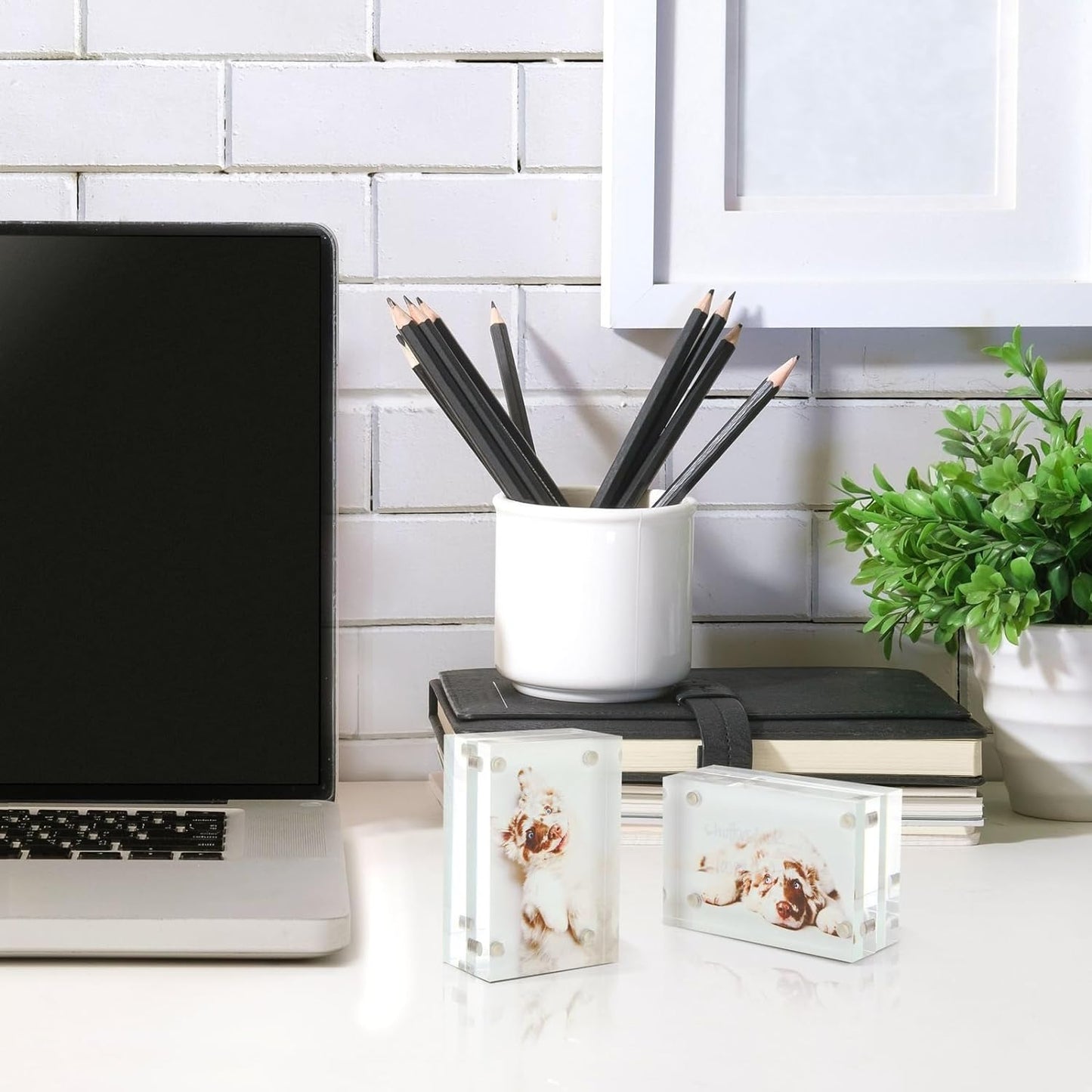 2 Pack Acrylic Picture Frames 2x3, Mini Wallet Size for Photos, Tabletop, Desktop