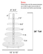 Large 4 Tier Acrylic Round Cake Stand Cupcake Stand Dessert Tower Tea Party Serving Platter, Cupcake Tree Wedding Party Décor, Stand with Rod Feet