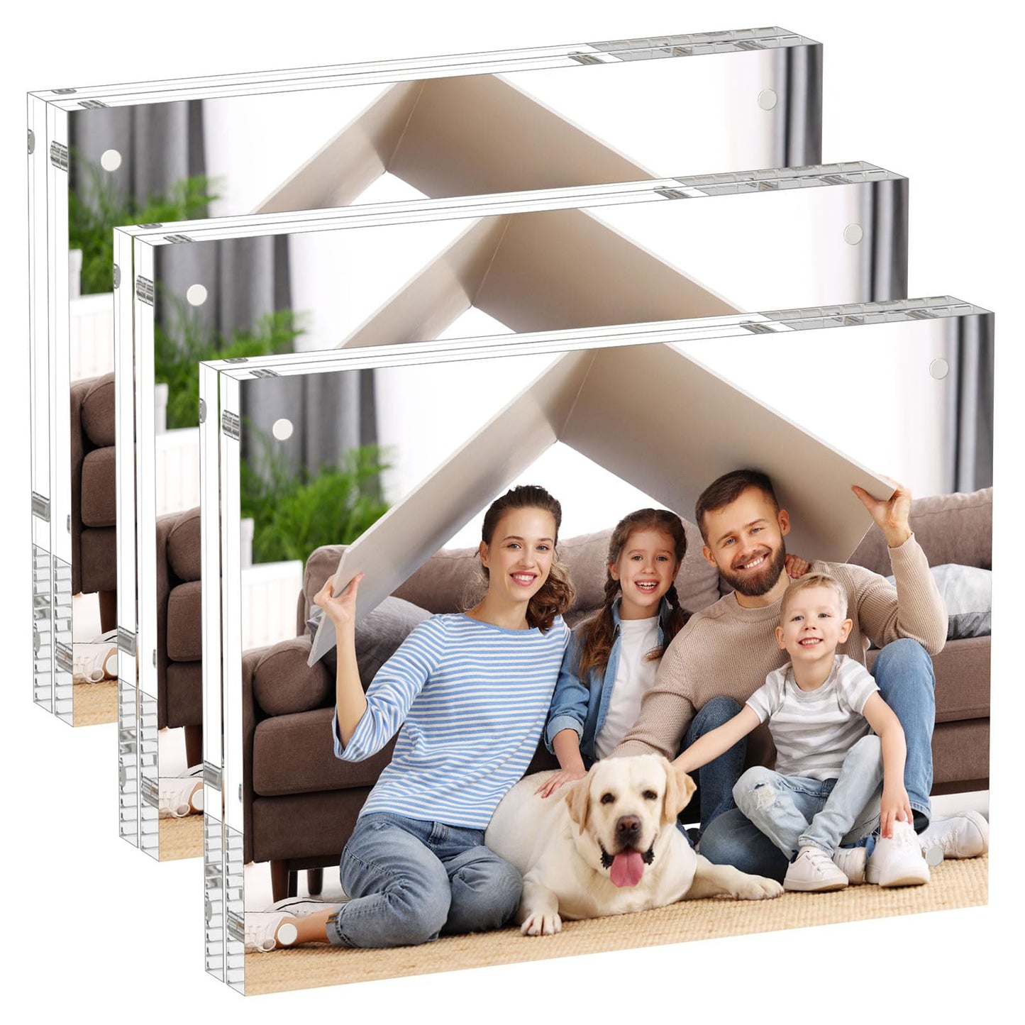 Acrylic Picture Frames Acrylic Photo Frame Magnetic Desktop Display Double Sided Acrylic Frame Freestanding Floating Frames