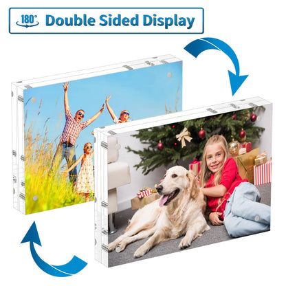 Acrylic Picture Frames Acrylic Photo Frame Magnetic Desktop Display Double Sided Acrylic Frame Freestanding Floating Frames