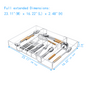 Expandable Kitchen Drawer Organizer for Flatware and Utensils,Clear Acrylic Adjustable Silverware Tray for Drawer,Office,Bathroom Supplies-9 Compartments