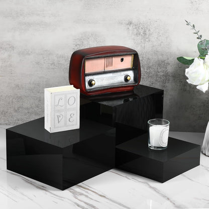 3 Pack Acrylic Display Boxes Cube Riser,Food Risers for Wedding ,Buffet Tables,Jewelry Display,for clothing storage.