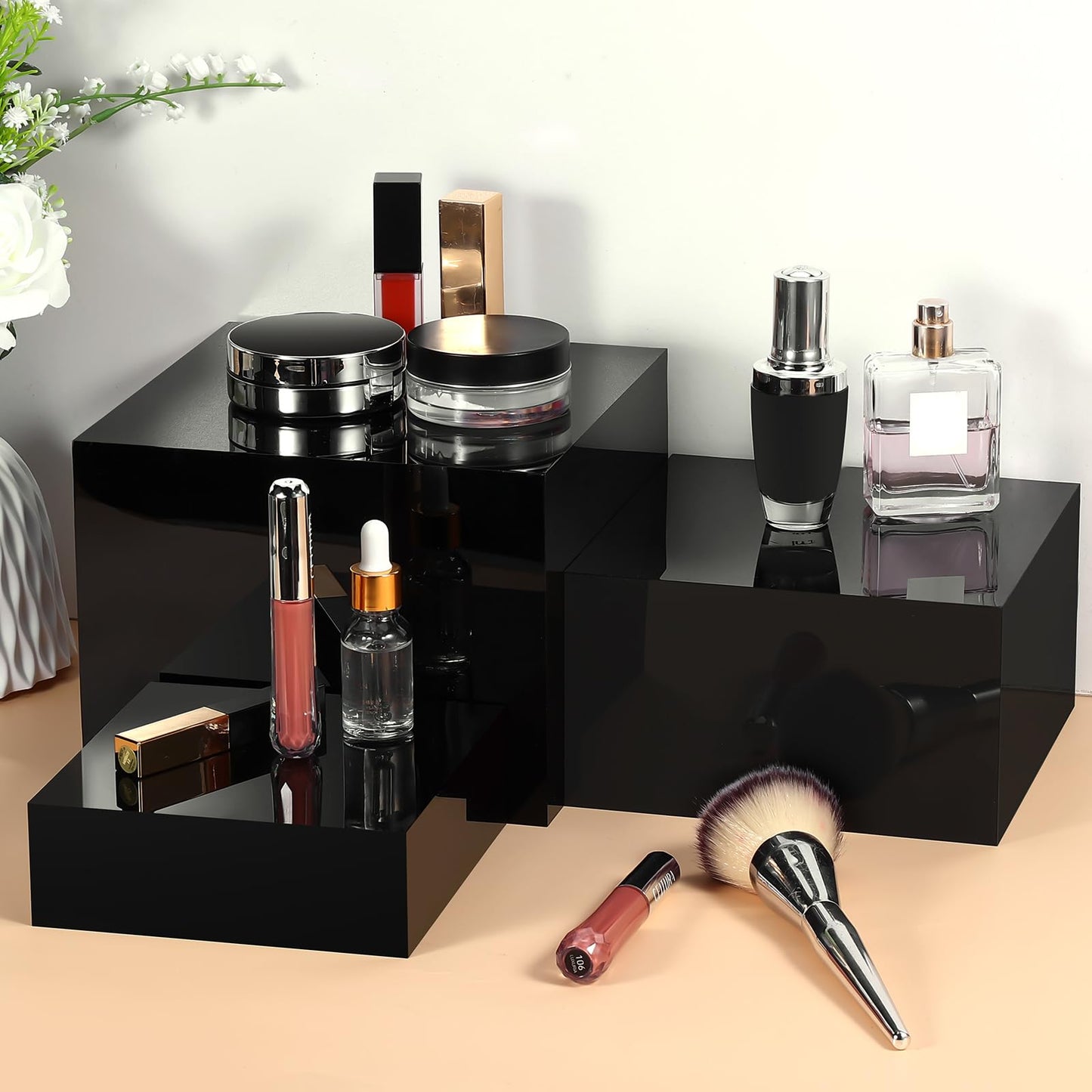 3 Pack Acrylic Display Boxes Cube Riser,Food Risers for Wedding ,Buffet Tables,Jewelry Display,for clothing storage.