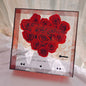 Personalized Mom Acrylic Flower Shadow Box Preserved Rose in a Acrylic Music Box- Premium Real Roses That Last 2 to 3 Years - Valentines Day Gifts for Her Birthday Gifts for Women Gifts Room Décor