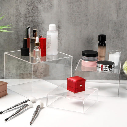 3 Pack Acrylic Display Boxes Cube Riser,Food Risers for Wedding ,Buffet Tables,Jewelry Display,for clothing storage.