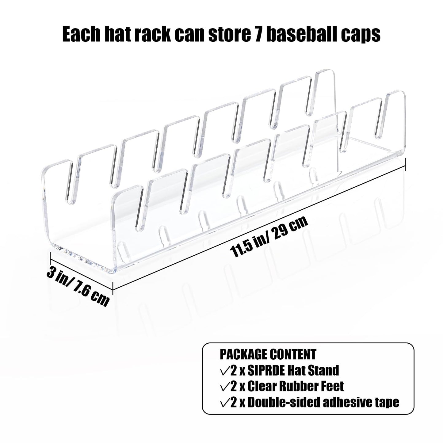 2 Pcs Acrylic Hat Organizer