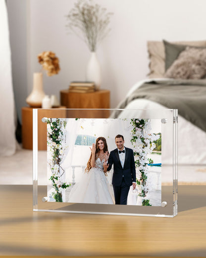 Acrylic Picture Frames Acrylic Photo Frame Magnetic Desktop Display Double Sided Acrylic Frame Freestanding Floating Frames