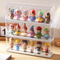 Clear Acrylic Display Case for Mini Desktop Storage Cabinet Organizer for Doll Toy Collectibles, Action Figures, Mini Figurines Dustproof Protection