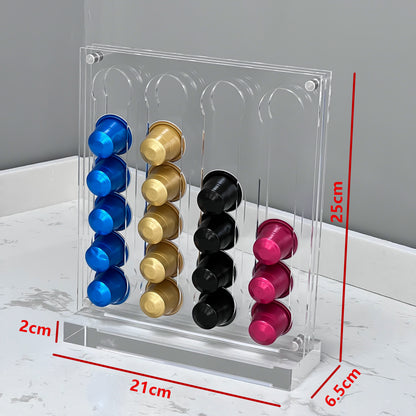 Acrylic Coffee Pod Holder, Coffee Capsule Holder Rack for NESPR Capsules Originalline, Coffee Pod Storage Organizer Stand, Hold 40 Capsules for Kitchen, Office, Coffee Bar