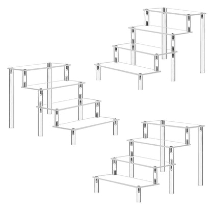 Display Stand Acrylic Riser,Perfume Organizer Clear Display Riser for Cupcake Dessert POP Figures Toy Tier Small Food Stand Risers for Display Makeup Step Cologne Skincare Lotion Cosmetics Fragrance