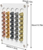 Coffee Pad Holder Wall | Acrylic Coffee Capsule Holder for 35 Capsules | Capsule Storage Capsule Dispenser Compatible with Universal Capsules
