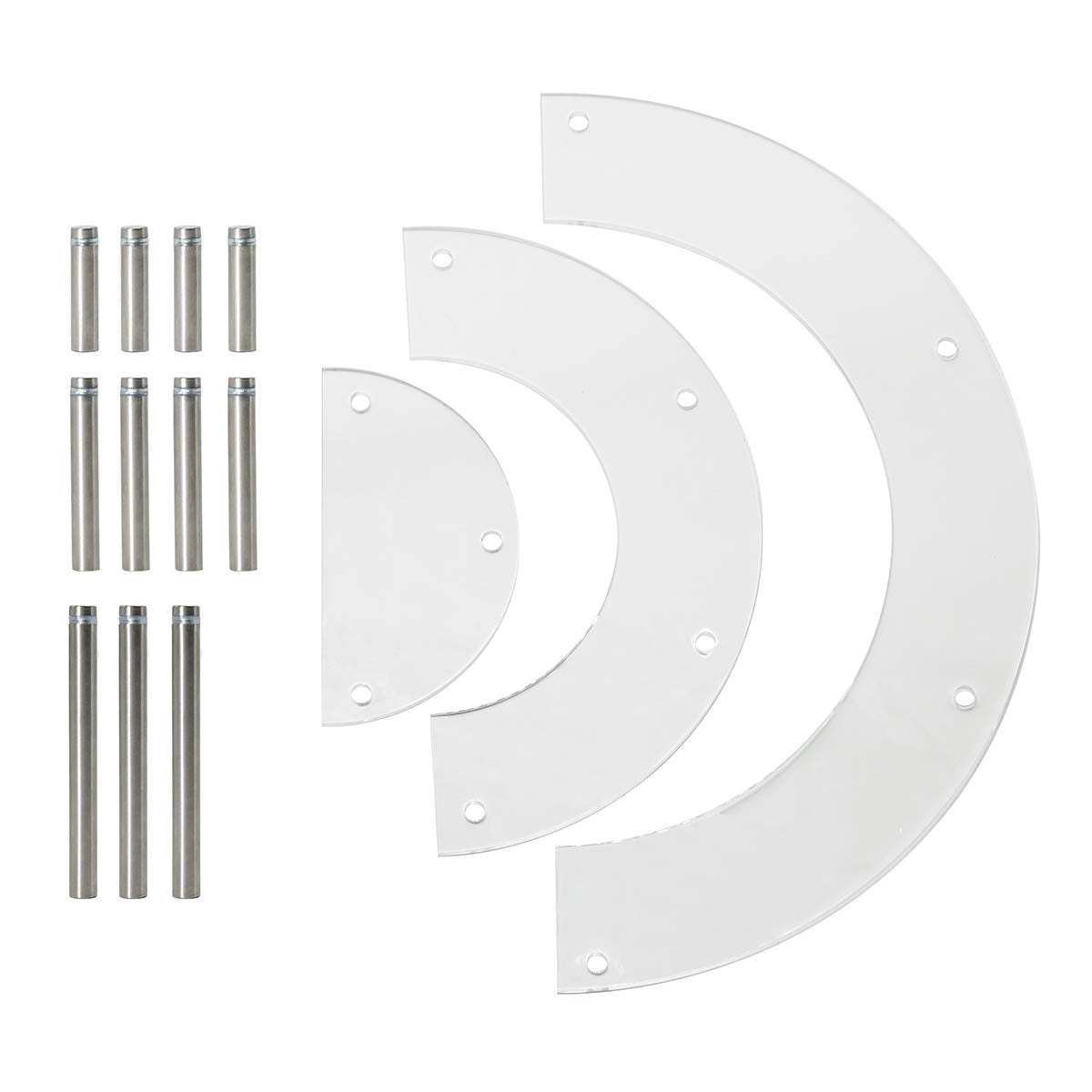 3-Tier Acrylic Semicircle Round Cupcake Dessert Stand-Dessert Stand