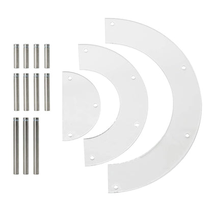 3-Tier Acrylic Semicircle Round Cupcake Dessert Stand-Dessert Stand