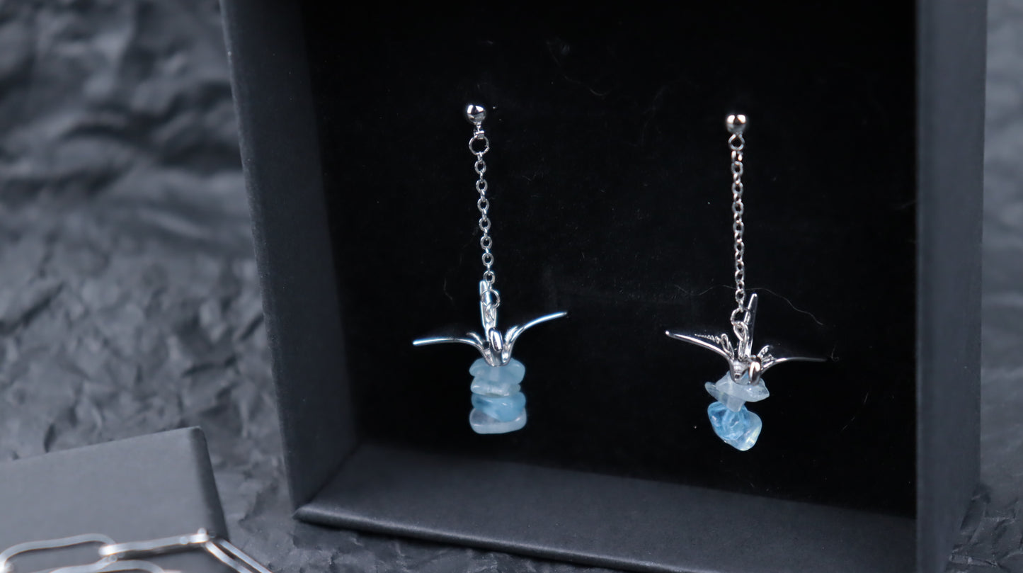 纸鹤与冰川-耳坠